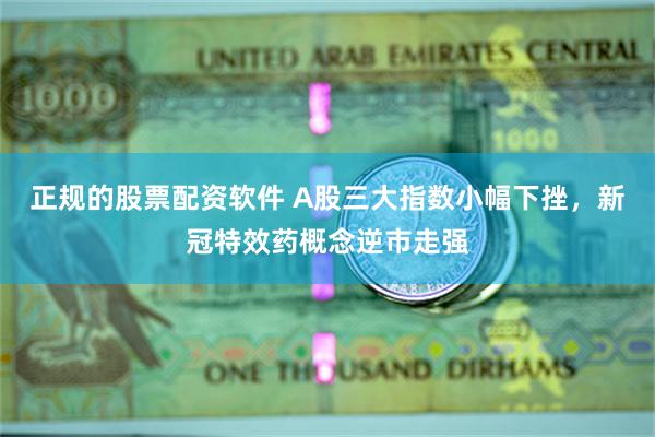 正规的股票配资软件 A股三大指数小幅下挫，新冠特效药概念逆市走强
