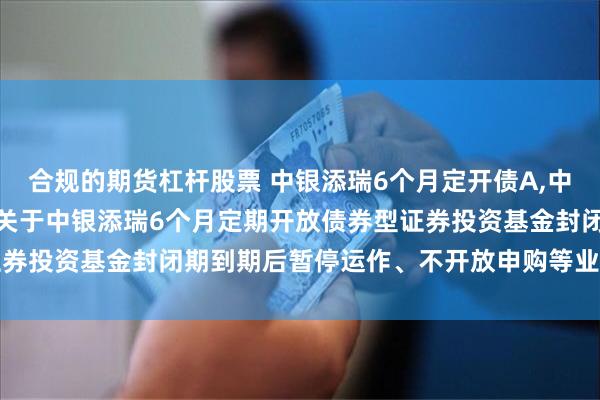 合规的期货杠杆股票 中银添瑞6个月定开债A,中银添瑞6个月定开债C: 关于中银添瑞6个月定期开放债券型证券投资基金封闭期到期后暂停运作、不开放申购等业务安排的公告