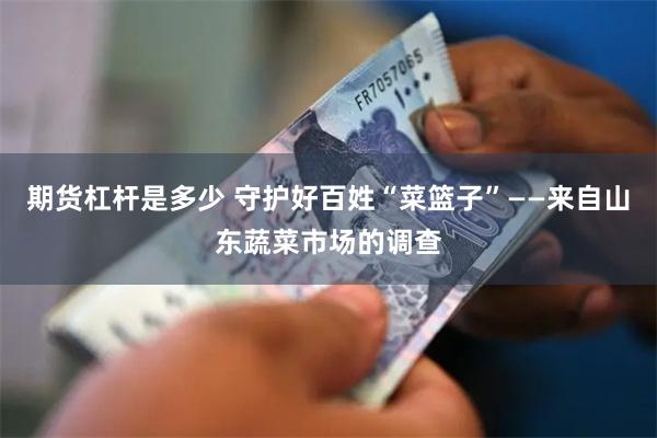 期货杠杆是多少 守护好百姓“菜篮子”——来自山东蔬菜市场的调查