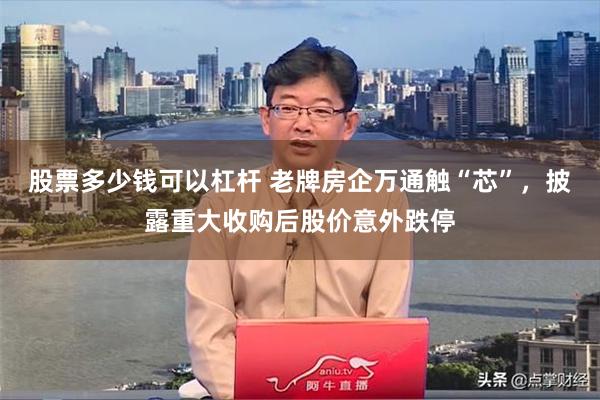股票多少钱可以杠杆 老牌房企万通触“芯”，披露重大收购后股价意外跌停