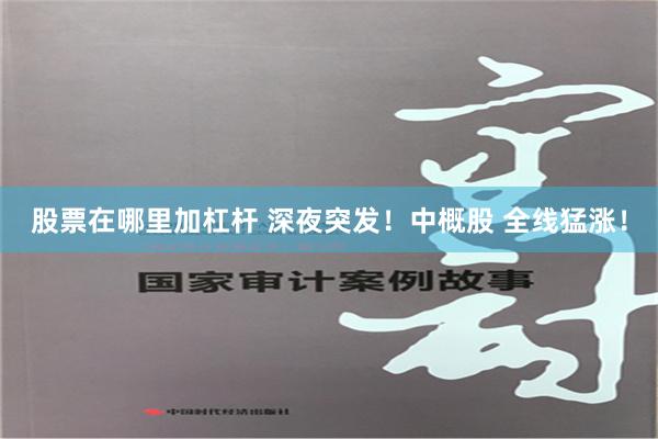 股票在哪里加杠杆 深夜突发！中概股 全线猛涨！