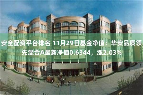 安全配资平台排名 11月29日基金净值：华安品质领先混合A最新净值0.6344，涨2.03%