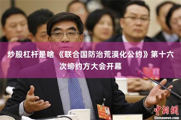 炒股杠杆是啥 《联合国防治荒漠化公约》第十六次缔约方大会开幕