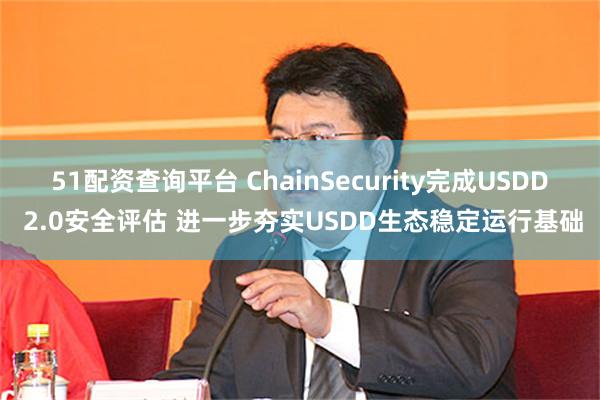51配资查询平台 ChainSecurity完成USDD 2.0安全评估 进一步夯实USDD生态稳定运行基础