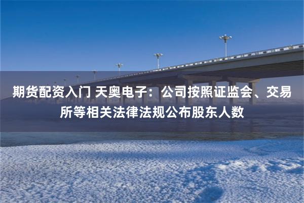 期货配资入门 天奥电子：公司按照证监会、交易所等相关法律法规公布股东人数