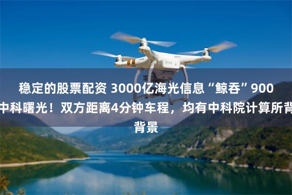 稳定的股票配资 3000亿海光信息“鲸吞”900亿中科曙光！双方距离4分钟车程，均有中科院计算所背景