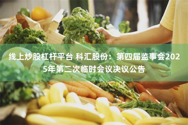 线上炒股杠杆平台 科汇股份：第四届监事会2025年第二次临时会议决议公告